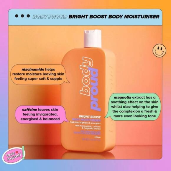 2 x Body Proud Skin Proud Bright Boost Body Moisturizer with Niacinamide - Picture 2 of 4